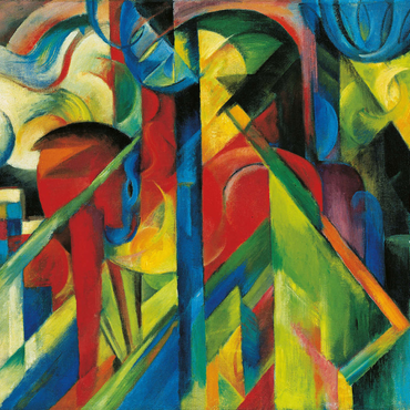 Darstellung des Puzzle Motivs Piatnik: Stallungen 1000 Puzzle 3D Modell