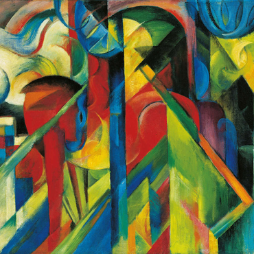 Darstellung des Puzzle Motivs Piatnik: Stallungen 200 Puzzle 3D Modell