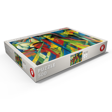 Darstellung des Puzzle Motivs Piatnik: Stallungen 500 Puzzle Schachtel Ansicht1