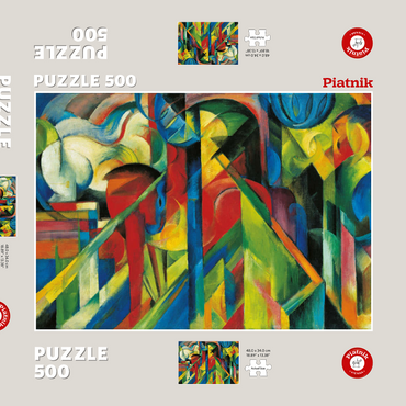 Darstellung des Puzzle Motivs Piatnik: Stallungen 500 Puzzle Schachtel 3D Modell