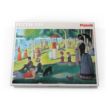 Darstellung des Puzzle Motivs Piatnik: Ein Sonntagnachmittag auf der Insel La Grande Jatte 200 Puzzle Schachtel Ansicht3