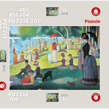 Darstellung des Puzzle Motivs Piatnik: Ein Sonntagnachmittag auf der Insel La Grande Jatte 200 Puzzle Schachtel 3D Modell