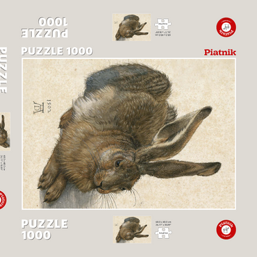 Darstellung des Puzzle Motivs Piatnik: Hase 1000 Puzzle Schachtel 3D Modell