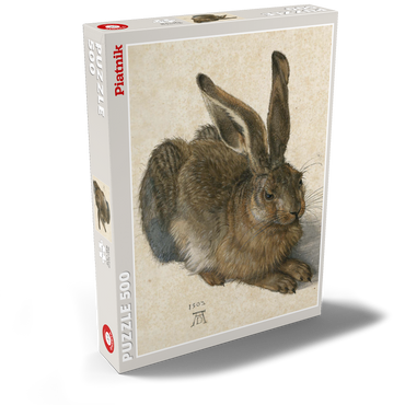 Darstellung des Puzzle Motivs Piatnik: Hase 500 Puzzle Schachtel Ansicht2