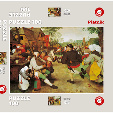 Darstellung des Puzzle Motivs Piatnik: Der Bauerntanz 100 Puzzle Schachtel 3D Modell