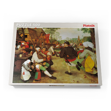 Darstellung des Puzzle Motivs Piatnik: Der Bauerntanz 500 Puzzle Schachtel Ansicht3