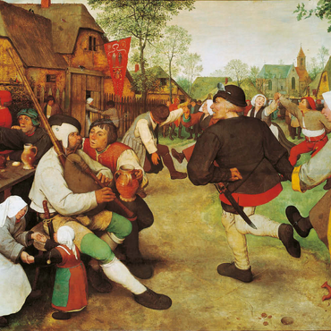 Darstellung des Puzzle Motivs Piatnik: Der Bauerntanz 500 Puzzle 3D Modell