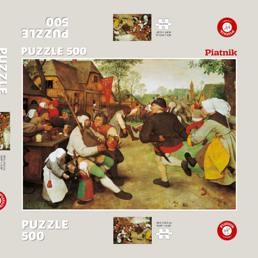 Darstellung des Puzzle Motivs Piatnik: Der Bauerntanz 500 Puzzle Schachtel 3D Modell