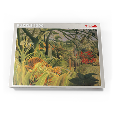 Darstellung des Puzzle Motivs Piatnik: Tiger in einem tropischen Sturm 1000 Puzzle Schachtel Ansicht3