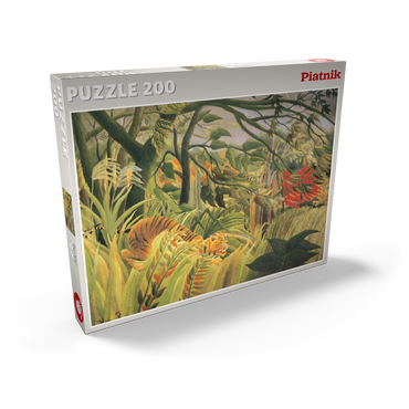 Darstellung des Puzzle Motivs Piatnik: Tiger in einem tropischen Sturm 200 Puzzle Schachtel Ansicht2