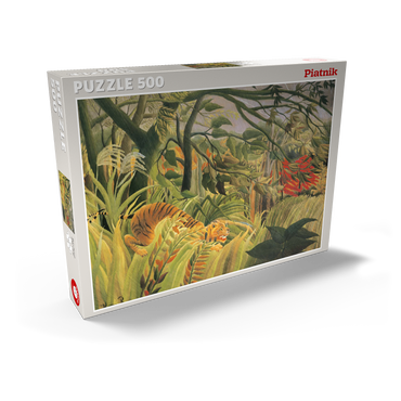 Darstellung des Puzzle Motivs Piatnik: Tiger in einem tropischen Sturm 500 Puzzle Schachtel Ansicht2