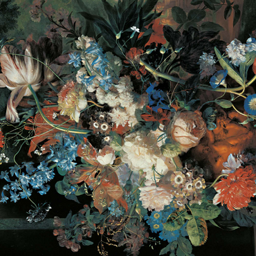 Darstellung des Puzzle Motivs Piatnik: Blumenstrauß vor Parklandschaft 100 Puzzle 3D Modell