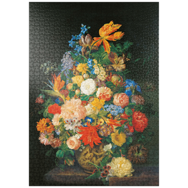 Darstellung des Puzzle Motivs puzzleplate Piatnik: Ein Blumenstrauß in einer Vase 1000 Puzzle