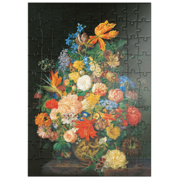 Darstellung des Puzzle Motivs puzzleplate Piatnik: Ein Blumenstrauß in einer Vase 100 Puzzle