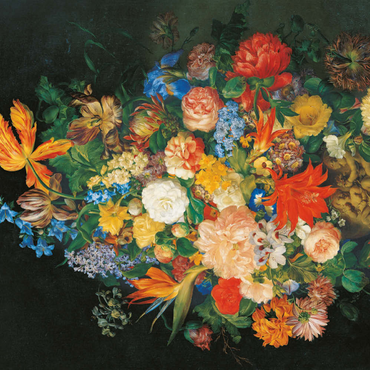 Darstellung des Puzzle Motivs Piatnik: Ein Blumenstrauß in einer Vase 100 Puzzle 3D Modell