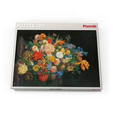 Darstellung des Puzzle Motivs Piatnik: Ein Blumenstrauß in einer Vase 200 Puzzle Schachtel Ansicht3