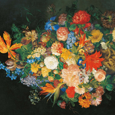 Darstellung des Puzzle Motivs Piatnik: Ein Blumenstrauß in einer Vase 200 Puzzle 3D Modell