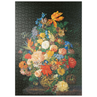 Darstellung des Puzzle Motivs puzzleplate Piatnik: Ein Blumenstrauß in einer Vase 500 Puzzle