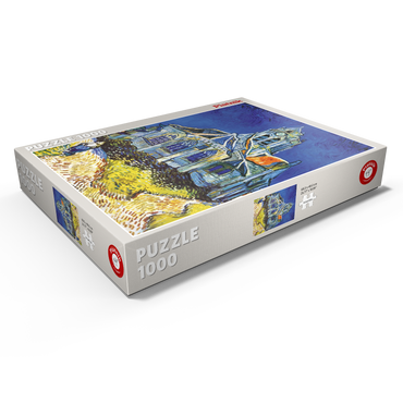 Darstellung des Puzzle Motivs Piatnik: Die Kirche von Auvers 1000 Puzzle Schachtel Ansicht1