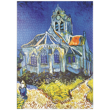 Darstellung des Puzzle Motivs puzzleplate Piatnik: Die Kirche von Auvers 1000 Puzzle