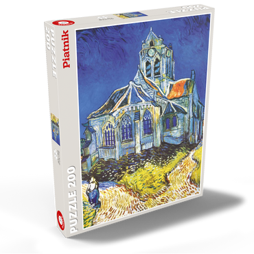 Darstellung des Puzzle Motivs Piatnik: Die Kirche von Auvers 200 Puzzle Schachtel Ansicht2