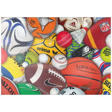 Darstellung des Puzzle Motivs puzzleplate Piatnik: Sports / Bälle 1000 Puzzle