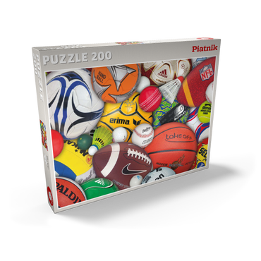 Darstellung des Puzzle Motivs Piatnik: Sports / Bälle 200 Puzzle Schachtel Ansicht2