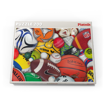 Darstellung des Puzzle Motivs Piatnik: Sports / Bälle 200 Puzzle Schachtel Ansicht3