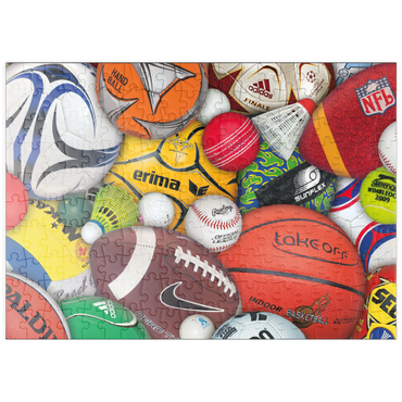 Darstellung des Puzzle Motivs puzzleplate Piatnik: Sports / Bälle 200 Puzzle