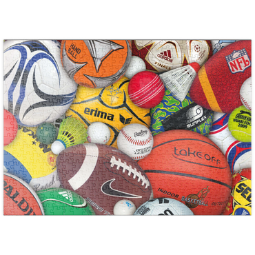 Darstellung des Puzzle Motivs puzzleplate Piatnik: Sports / Bälle 500 Puzzle