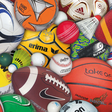 Darstellung des Puzzle Motivs Piatnik: Sports / Bälle 500 Puzzle 3D Modell