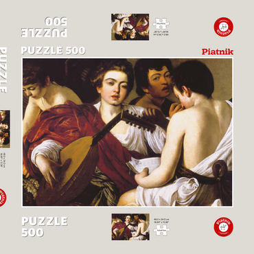 Darstellung des Puzzle Motivs Piatnik: Die Musiker 500 Puzzle Schachtel 3D Modell