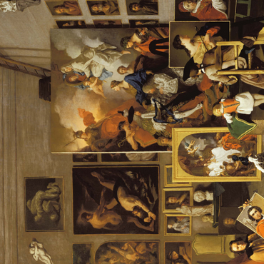 Darstellung des Puzzle Motivs Piatnik: Das Atelier des Künstlers 1000 Puzzle 3D Modell