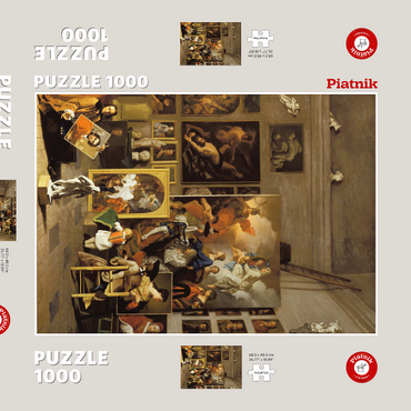 Darstellung des Puzzle Motivs Piatnik: Das Atelier des Künstlers 1000 Puzzle Schachtel 3D Modell