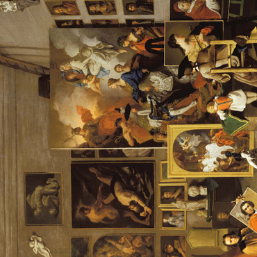 Darstellung des Puzzle Motivs Piatnik: Das Atelier des Künstlers 200 Puzzle 3D Modell