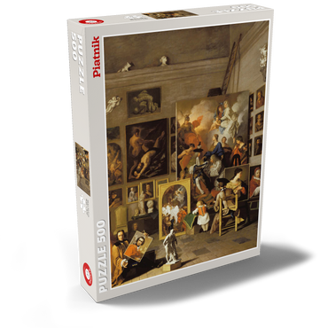 Darstellung des Puzzle Motivs Piatnik: Das Atelier des Künstlers 500 Puzzle Schachtel Ansicht2