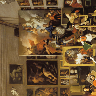 Darstellung des Puzzle Motivs Piatnik: Das Atelier des Künstlers 500 Puzzle 3D Modell