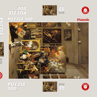 Darstellung des Puzzle Motivs Piatnik: Das Atelier des Künstlers 500 Puzzle Schachtel 3D Modell