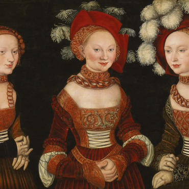 Darstellung des Puzzle Motivs Piatnik: Die Prinzessinnen Sibylla, Emilia und Sidonia 200 Puzzle 3D Modell