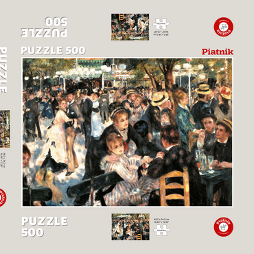 Darstellung des Puzzle Motivs Piatnik: Tanz im Moulin de la Galette 500 Puzzle Schachtel 3D Modell