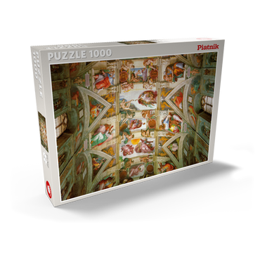 Darstellung des Puzzle Motivs Piatnik: Deckengemälde der Sixtinischen Kapelle 1000 Puzzle Schachtel Ansicht2