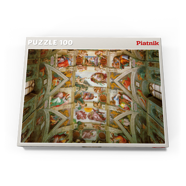 Darstellung des Puzzle Motivs Piatnik: Deckengemälde der Sixtinischen Kapelle 100 Puzzle Schachtel Ansicht3