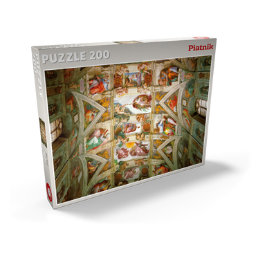 Darstellung des Puzzle Motivs Piatnik: Deckengemälde der Sixtinischen Kapelle 200 Puzzle Schachtel Ansicht2
