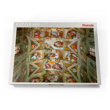 Darstellung des Puzzle Motivs Piatnik: Deckengemälde der Sixtinischen Kapelle 500 Puzzle Schachtel Ansicht3