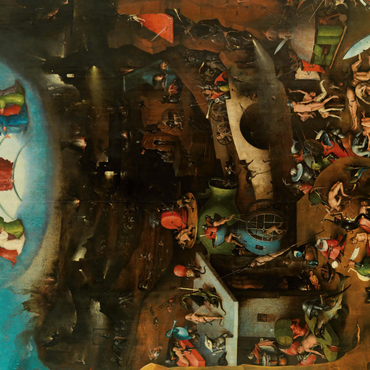 Darstellung des Puzzle Motivs Piatnik: Weltgerichtstriptychon 1000 Puzzle 3D Modell