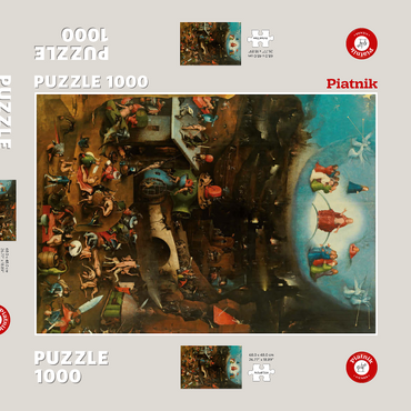 Darstellung des Puzzle Motivs Piatnik: Weltgerichtstriptychon 1000 Puzzle Schachtel 3D Modell