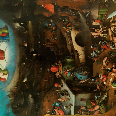 Darstellung des Puzzle Motivs Piatnik: Weltgerichtstriptychon 200 Puzzle 3D Modell