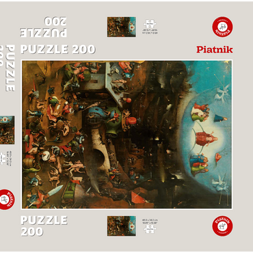 Darstellung des Puzzle Motivs Piatnik: Weltgerichtstriptychon 200 Puzzle Schachtel 3D Modell