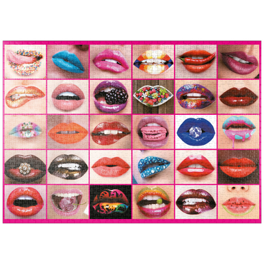 Darstellung des Puzzle Motivs puzzleplate Piatnik: Beauty Lips / Lippenbekenntnisse 1000 Puzzle