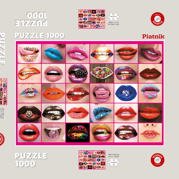 Darstellung des Puzzle Motivs Piatnik: Beauty Lips / Lippenbekenntnisse 1000 Puzzle Schachtel 3D Modell
